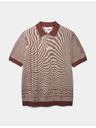 Marks & Spencer Pleteno bombažno polo majico klasičnega kroja Marks & Spencer rjava