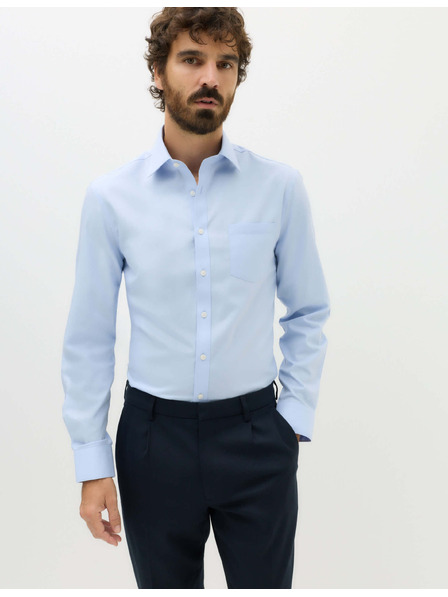 Marks & Spencer Srajca Ultimate ozkega kroja iz čistega bombaža z neglačno obdelavo Marks & Spencer modra