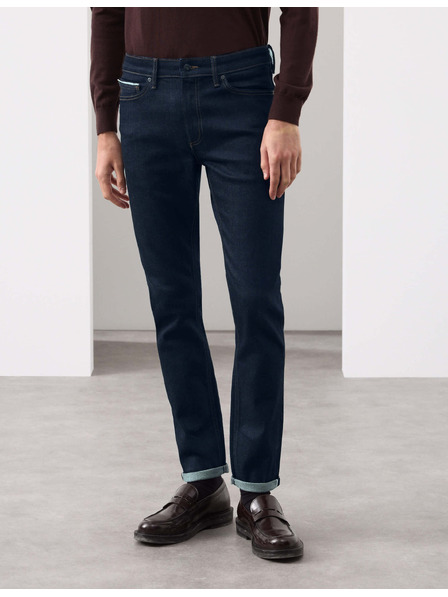 Marks & Spencer Japonske džinse Selvedge, raven kroj Marks & Spencer mornarsko modra