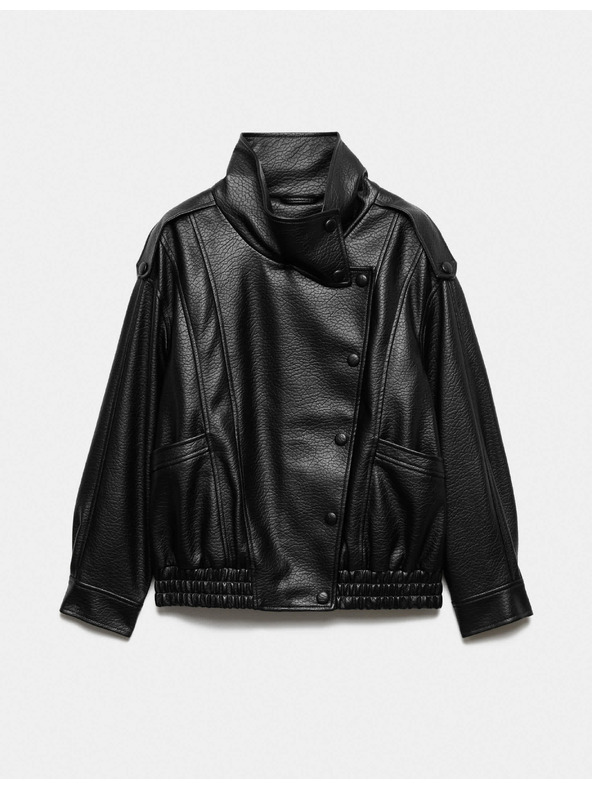 Marks & Spencer Bomber jakna iz imitacije usnja s stoječkim ovratnikom Marks & Spencer črna