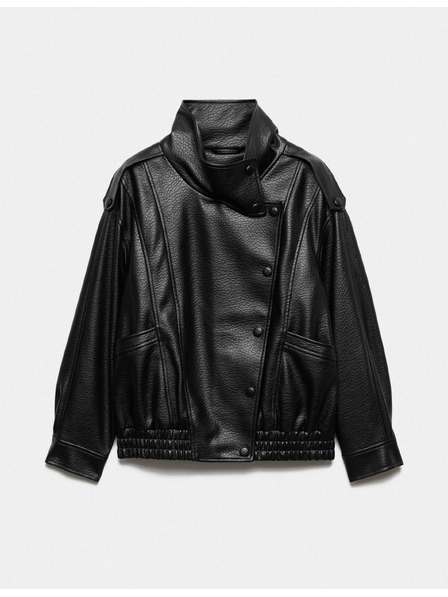 Marks & Spencer Bomber jakna iz imitacije usnja s stoječkim ovratnikom Marks & Spencer črna