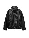 Marks & Spencer Bomber jakna iz imitacije usnja s stoječkim ovratnikom Marks & Spencer črna