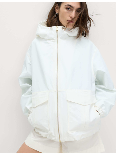 Marks & Spencer Parka s kapuco, visokim deležem bombaže in tehnologijo Stormwear™ Marks & Spencer smetanova