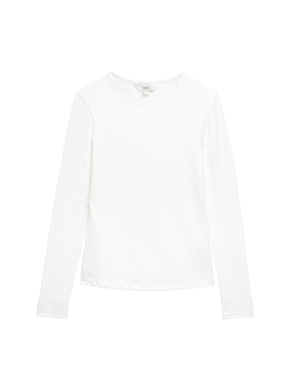 Marks & Spencer Majica iz ultra fajnega materiala Marks & Spencer bela