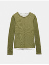 Marks & Spencer Dvoplastni top s volanskim robom Marks & Spencer zelena