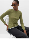 Marks & Spencer Dvoplastni top s volanskim robom Marks & Spencer zelena