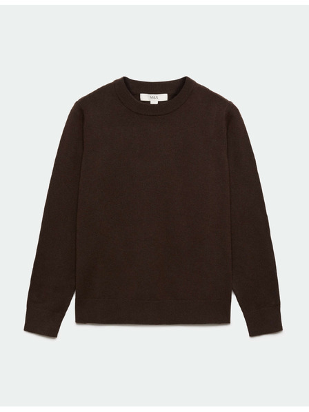 Marks & Spencer Pulover z ovratnikom iz zračne preje Marks & Spencer rjava