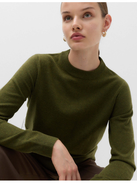 Marks & Spencer Pulover z izrezom ob vratu iz zračne preje Marks & Spencer zelena