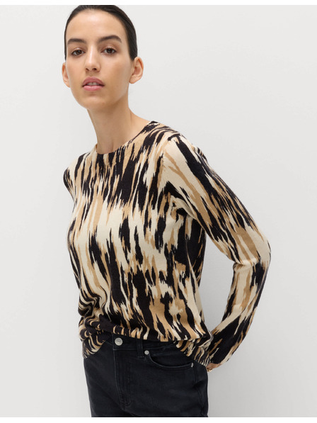 Marks & Spencer Mehak pulover z abstraktnim vzorcem Marks & Spencer kremna