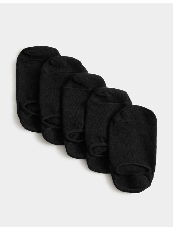 Marks & Spencer Kratke nogavice Trainer Liners™ s tehnologijo Cool & Fresh™, 5 parov v pakiranju Marks & Spencer črne