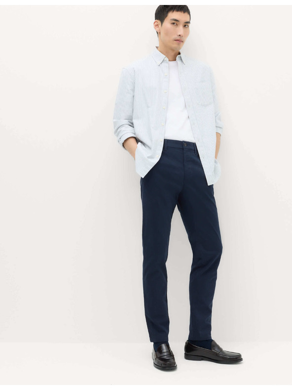 Marks & Spencer Marks & Spencer Stretch Chino Slim Fit hlače mornarsko modre barve
