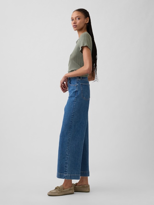 GAP Raztegnjene dolge majice High Rise Wide-Leg Crop GAP