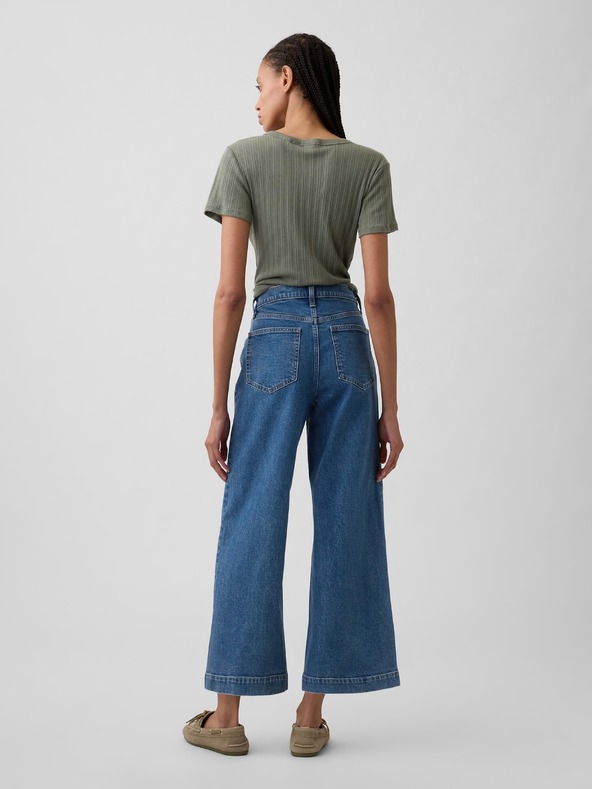 GAP Raztegnjene dolge majice High Rise Wide-Leg Crop GAP