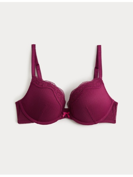 Marks & Spencer Čipkasti push-up nedrček Jasmine s črtami, (vel. A–E) Marks & Spencer roza