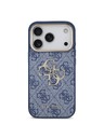 Guess Guess PU Leather 4G Metal Logo Gold Frame Zadnji Ovitek za iPhone 18 Pro Blue