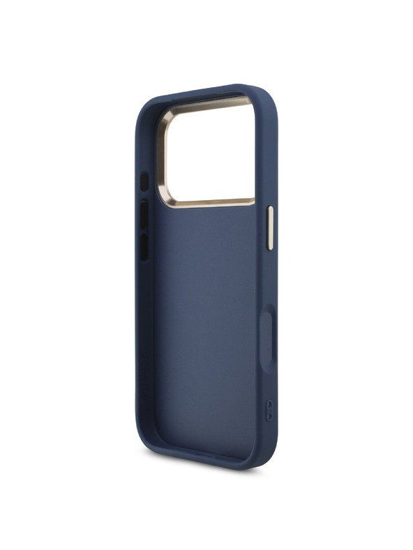 Guess Guess PU Leather 4G Metal Logo Gold Frame Zadnji Ovitek za iPhone 18 Pro Blue