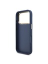 Guess Guess PU Leather 4G Metal Logo Gold Frame Zadnji Ovitek za iPhone 18 Pro Blue