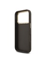 Guess Guess PU Leather 4G Metal Logo Gold Frame Zadnji Ovitek za iPhone 18 Pro Brown
