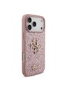 Guess Guess PU Fixed Glitter 4G Metal Logo Zadnji Ovitek za iPhone 18 Pro Max Pink