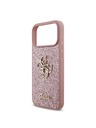 Guess Guess PU Fixed Glitter 4G Metal Logo Zadnji Ovitek za iPhone 18 Pro Max Pink