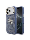 Guess Guess PU Leather 4G Metal Logo Gold Frame Zadnji Ovitek za iPhone 18 Pro Max Blue