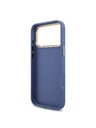 Guess Guess PU Leather 4G Metal Logo Gold Frame Zadnji Ovitek za iPhone 18 Pro Max Blue