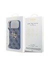 Guess Guess PU Leather 4G Metal Logo Gold Frame Zadnji Ovitek za iPhone 18 Pro Max Blue