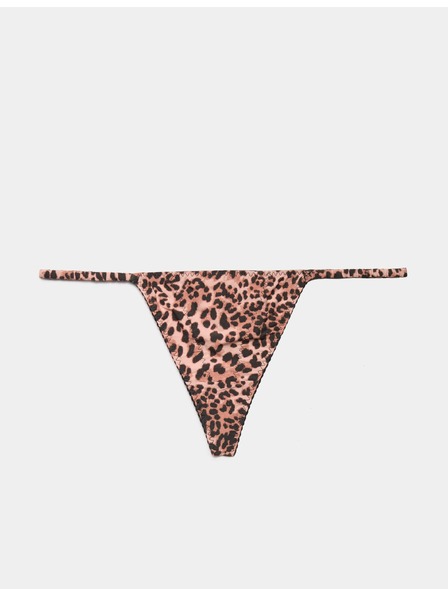 Marks & Spencer Trakaste hlačke tanga Clara Papertouch z leopardovim potiskom Marks & Spencer oranžna