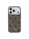 Guess Guess PU 4G Resin Metal Logo Zadnji Ovitek za iPhone 18 Pro Brown