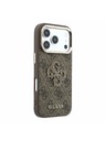 Guess Guess PU 4G Resin Metal Logo Zadnji Ovitek za iPhone 18 Pro Brown