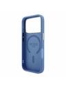 Guess Guess PU Leather 4G Gold Frame Embossed MagSafe Zadnji Ovitek za iPhone 18 Pro Blue