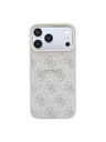 Guess Guess PU Leather 4G Gold Frame Embossed MagSafe Zadnji Ovitek za iPhone 18 Pro Pink