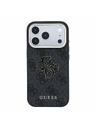 Guess Guess PU 4G Resin Metal Logo Zadnji Ovitek za iPhone 18 Pro Black