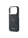 Guess Guess PU 4G Resin Metal Logo Zadnji Ovitek za iPhone 18 Pro Black