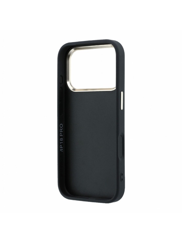Guess Guess PU 4G Resin Metal Logo Zadnji Ovitek za iPhone 18 Pro Black
