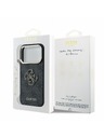 Guess Guess PU 4G Resin Metal Logo Zadnji Ovitek za iPhone 18 Pro Black