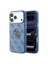 Guess Guess PU 4G Resin Metal Logo Zadnji Ovitek za iPhone 18 Pro Blue