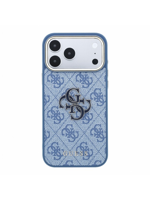Guess Guess PU 4G Resin Metal Logo Zadnji Ovitek za iPhone 18 Pro Blue
