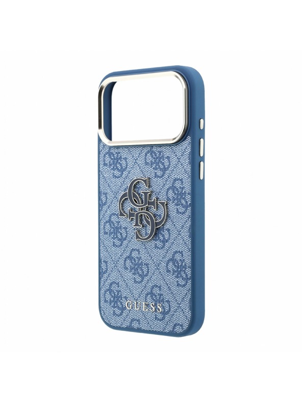 Guess Guess PU 4G Resin Metal Logo Zadnji Ovitek za iPhone 18 Pro Blue