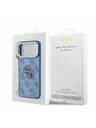 Guess Guess PU 4G Resin Metal Logo Zadnji Ovitek za iPhone 18 Pro Blue