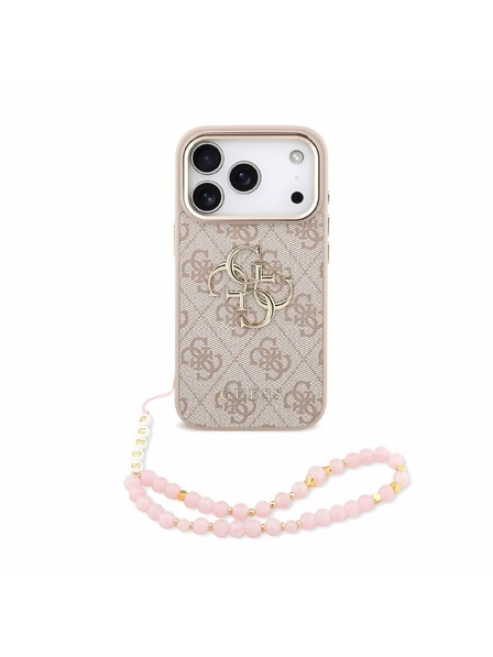 Guess Guess PU 4G Metal Logo Strap Zadnji Ovitek za iPhone 18 Pro Pink