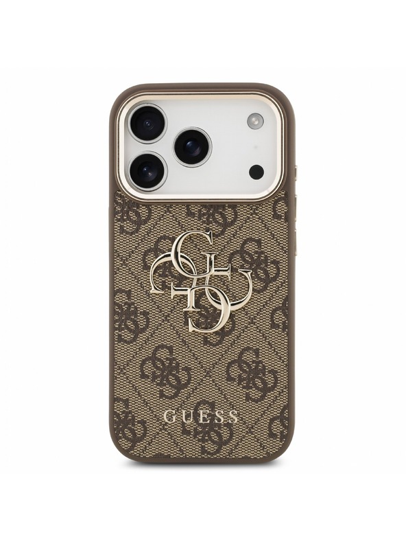 Guess Guess PU 4G Metal Logo Strap Zadnji Ovitek za iPhone 18 Pro Brown