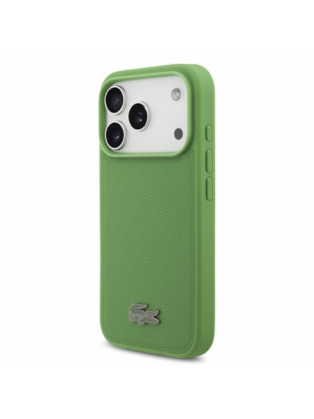 Lacoste Lacoste PVC Iconic Petit Pique Metal Logo MagSafe Zadnji Ovitek za iPhone 18 Pro Estragon