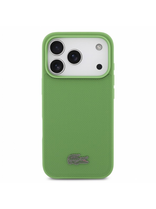 Lacoste Lacoste PVC Iconic Petit Pique Metal Logo MagSafe Zadnji Ovitek za iPhone 18 Pro Estragon
