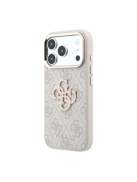Guess Guess PU 4G Resin Metal Logo Zadnji Ovitek za iPhone 18 Pro Max Pink
