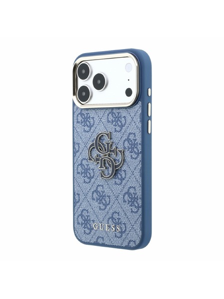 Guess Guess PU 4G Resin Metal Logo Zadnji Ovitek za iPhone 18 Pro Max Blue