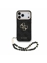 Guess Guess PU 4G Metal Logo Trakec Zadnji Ovitek za iPhone 18 Pro Max Black