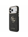 Guess Guess PU 4G Metal Logo Trakec Zadnji Ovitek za iPhone 18 Pro Max Black