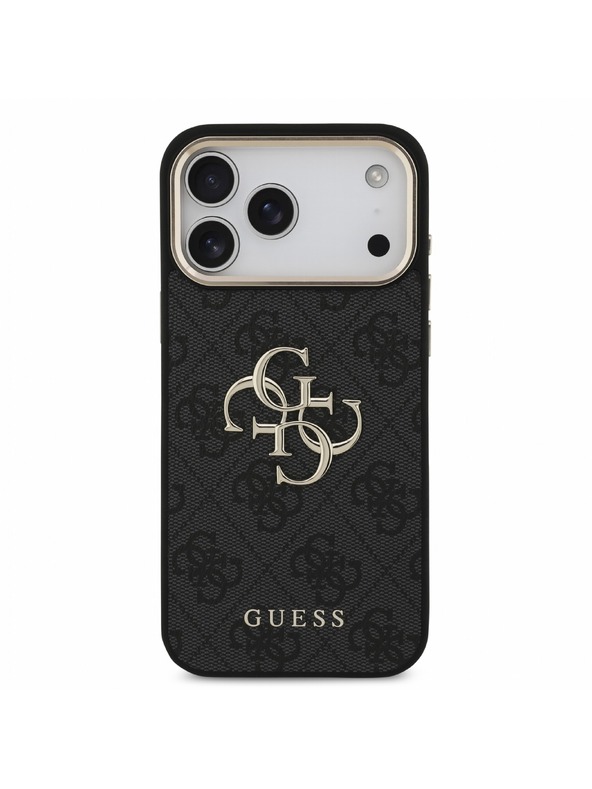 Guess Guess PU 4G Metal Logo Trakec Zadnji Ovitek za iPhone 18 Pro Max Black