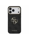 Guess Guess PU 4G Metal Logo Trakec Zadnji Ovitek za iPhone 18 Pro Max Black